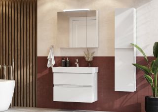 Зеркало Roca Oleta  857647501 с подсветкой 80см Белый матовый